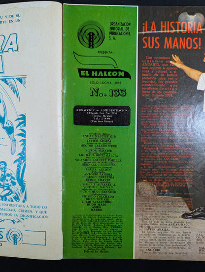 EL HALCON Solo Lucha Libre Numero.133 ★1974 ANUARIO★