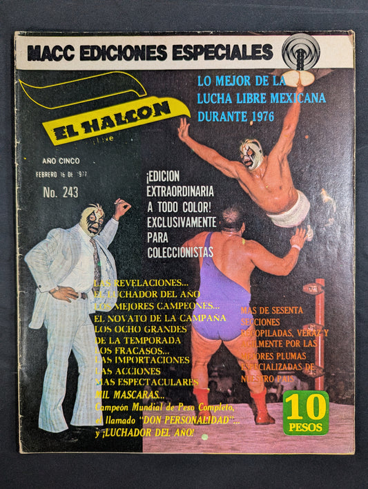 EL HALCON Solo Lucha Libre Numero.243 ★1976 ANUARIO★
