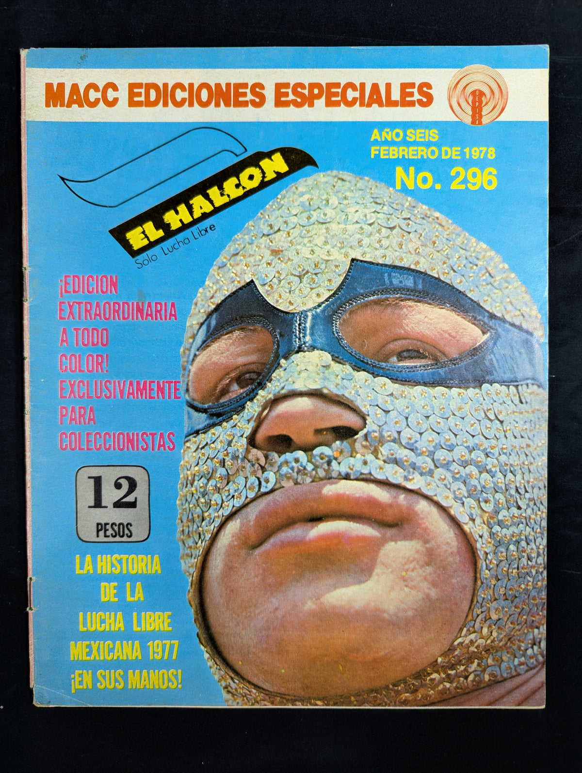 EL HALCON Solo Lucha Libre Numero.296 ★1977 ANUARIO★