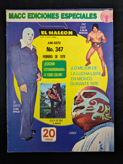 EL HALCON Solo Lucha Libre Numero.347 ★1978 ANUARIO★
