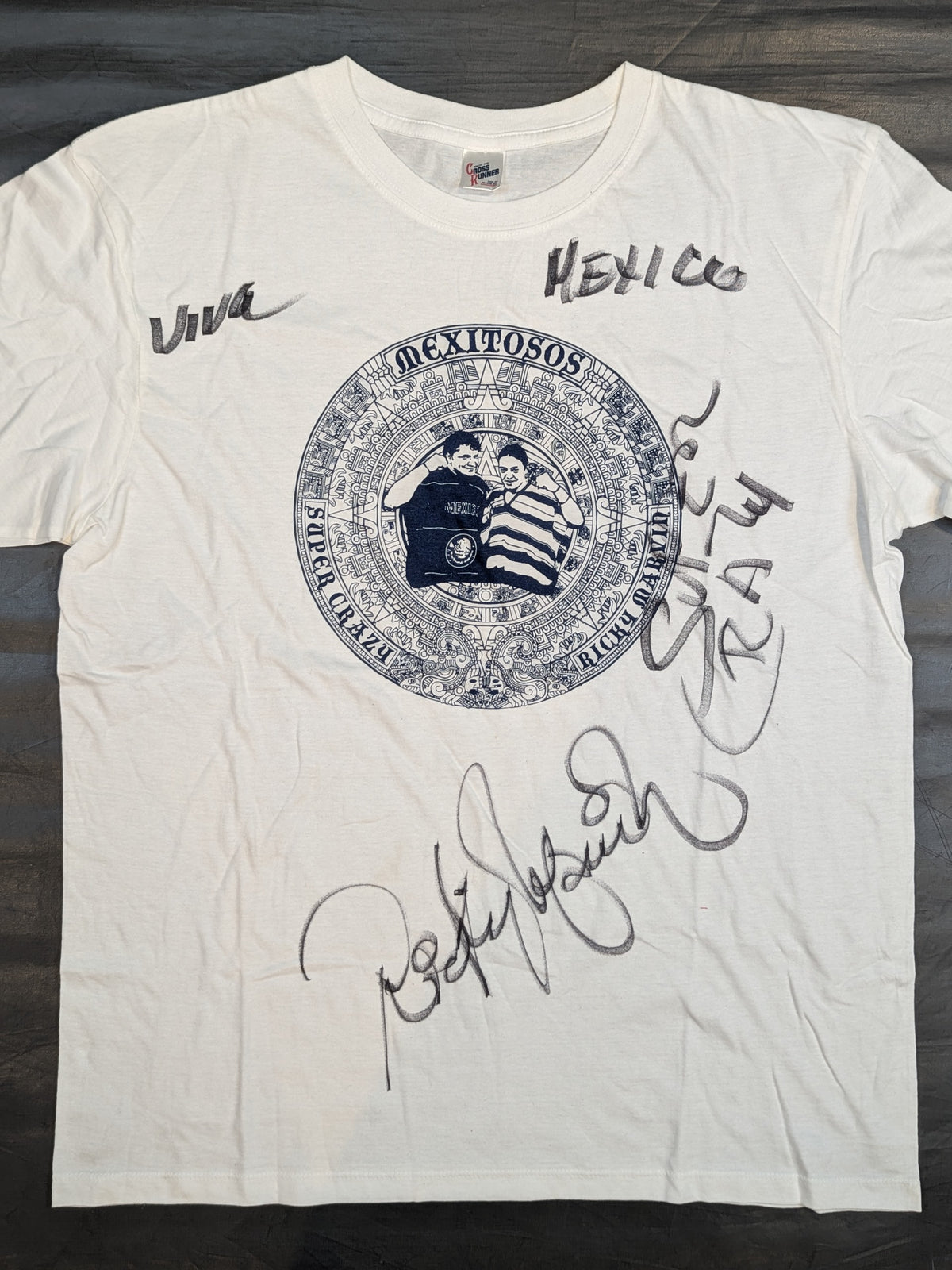 [2 hand signed autographs] Super Crazy & Marvin Picture T-Shirt (White)