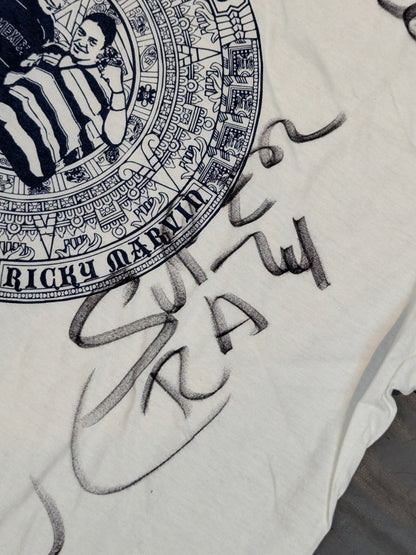 [2 hand signed autographs] Super Crazy & Marvin Picture T-Shirt (White)