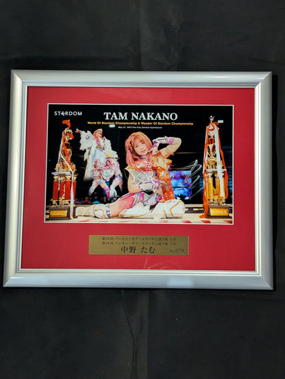 ★Double Crown Winner ★ Tam Nakano World & Wonder of Stardom hand signed autograph Commemorative Photo Frame