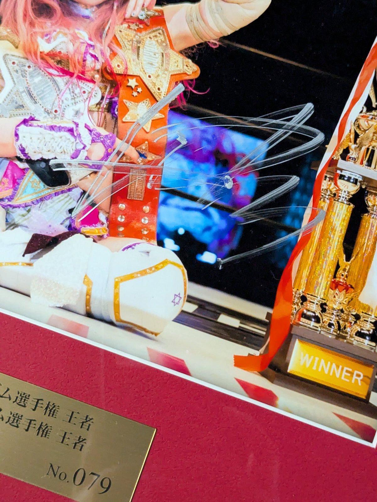 ★Double Crown Winner ★ Tam Nakano World & Wonder of Stardom hand signed autograph Commemorative Photo Frame