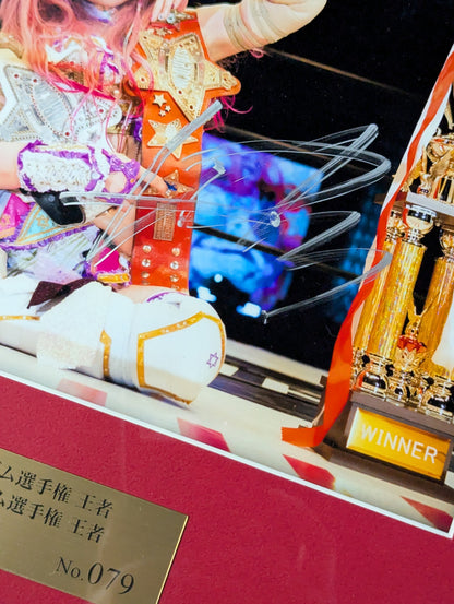 ★Double Crown Winner ★ Tam Nakano World & Wonder of Stardom hand signed autograph Commemorative Photo Frame