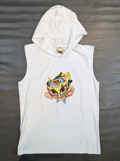 Volador Junior Illustration Sleeveless T-Shirt (White Hoodie)