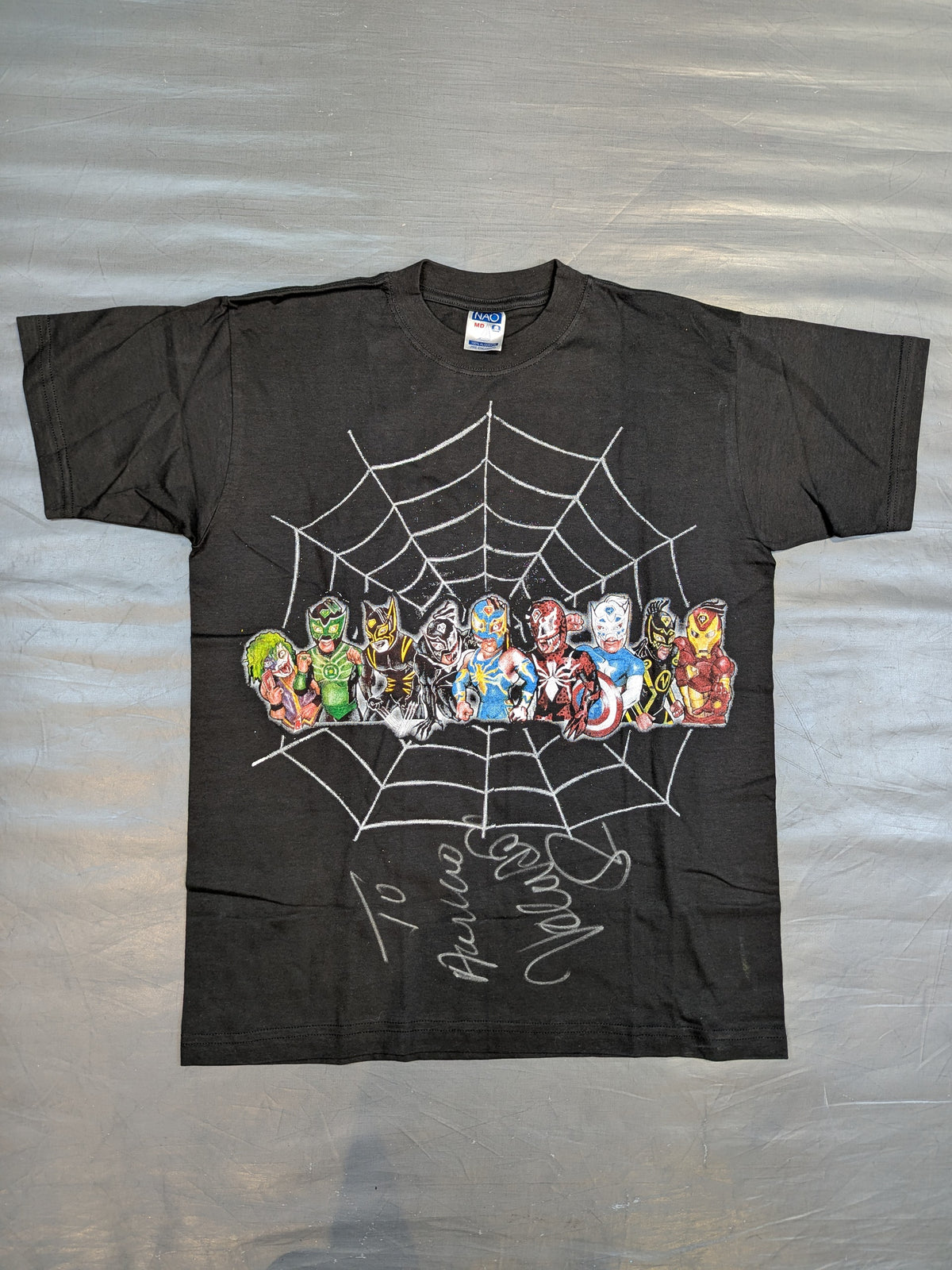 【直筆サイン入り】ボラドール・ジュニア イラストTシャツ②(ブラック)