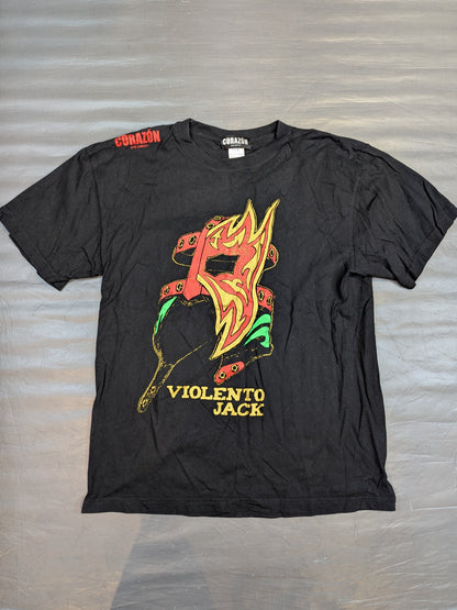 ビオレント・ジャック×CORAZON イラストTシャツ(ブラック)