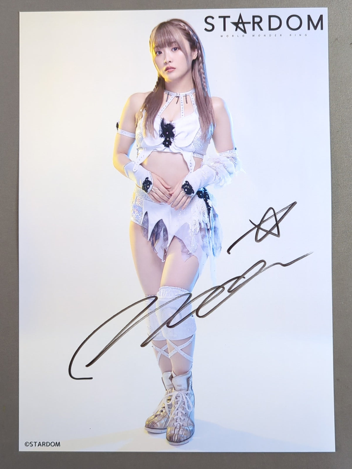 NATSUPOI  hand signed autograph  Stardom Pro-Photo  (T-7)