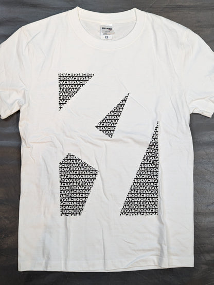 Hiroshi Tanahashi  "A" T-shirt (2) (White×Black)