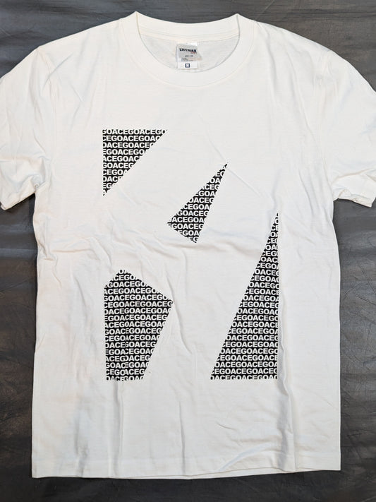 Hiroshi Tanahashi  "A" T-shirt (2) (White×Black)