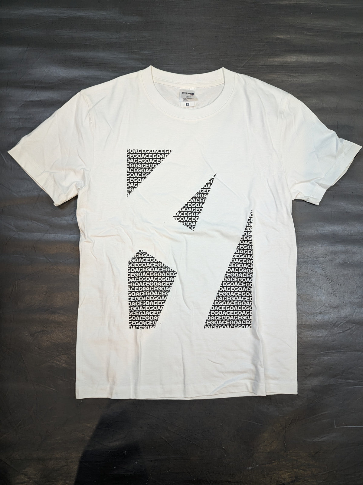 Hiroshi Tanahashi  "A" T-shirt (2) (White×Black)