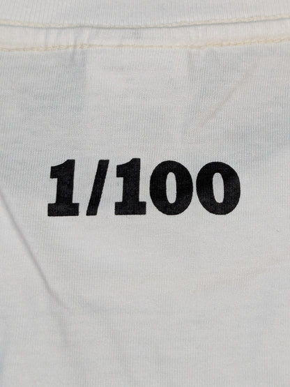Hiroshi Tanahashi  "A" T-shirt (2) (White×Black)