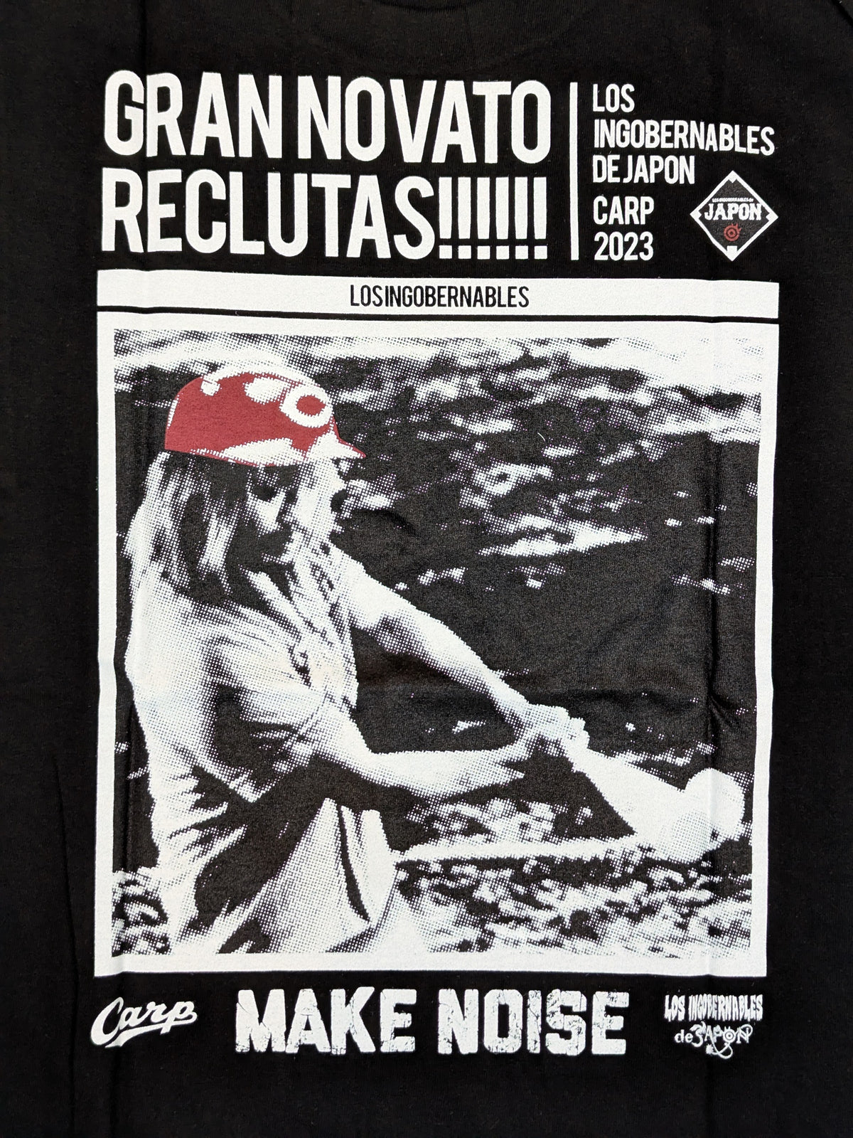 Hiroshima Toyo Carp × Tetsuya Naito 'AKAHERU de JAPON' Collaboration T-Shirt (2) (Black)