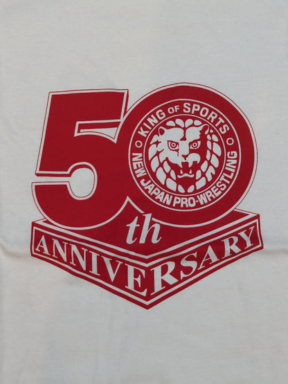 New Japan Pro Wrestling 50th Anniversary Raglan T-Shirt (Red)