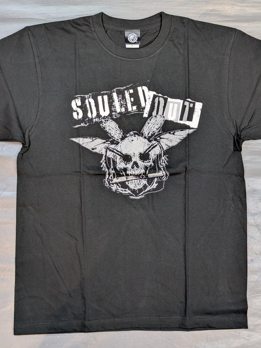 成田蓮「SOULED OUT」Tシャツ(ブラック×シルバー)