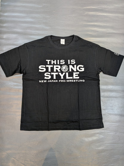 New Japan Pro Wrestling 50th Anniversary Key Visual Logo T-Shirt (Big Silhouette/Black)