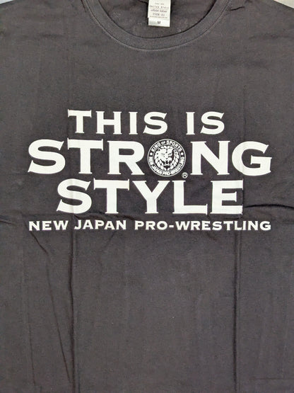 New Japan Pro Wrestling 50th Anniversary Key Visual Logo T-Shirt (Big Silhouette/Black)