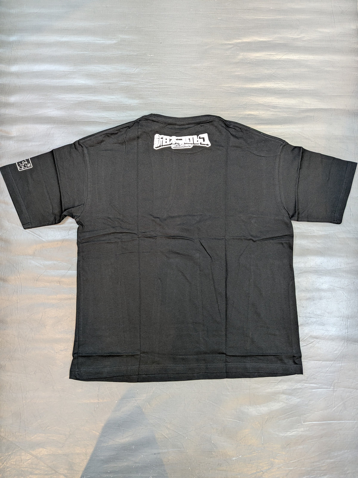New Japan Pro Wrestling 50th Anniversary Key Visual Logo T-Shirt (Big Silhouette/Black)