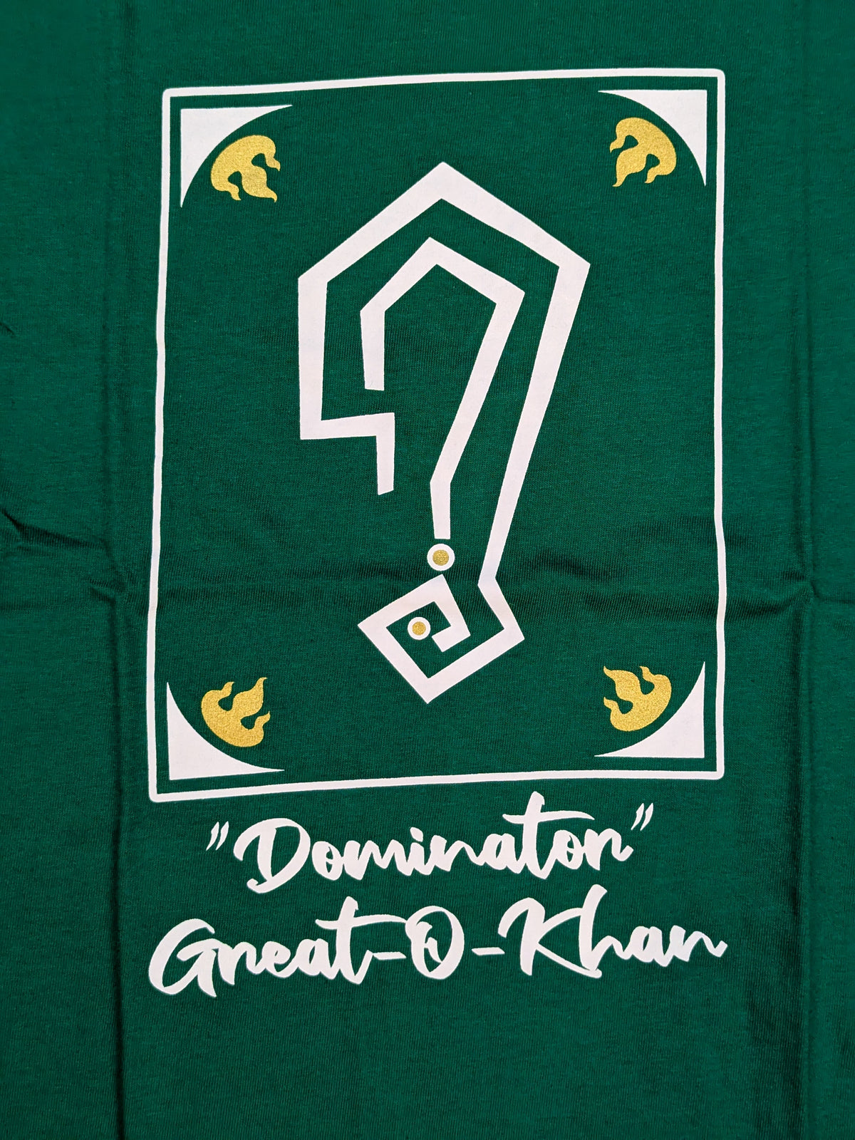 Great -O-Khan T-Shirt (3) (Green×White)