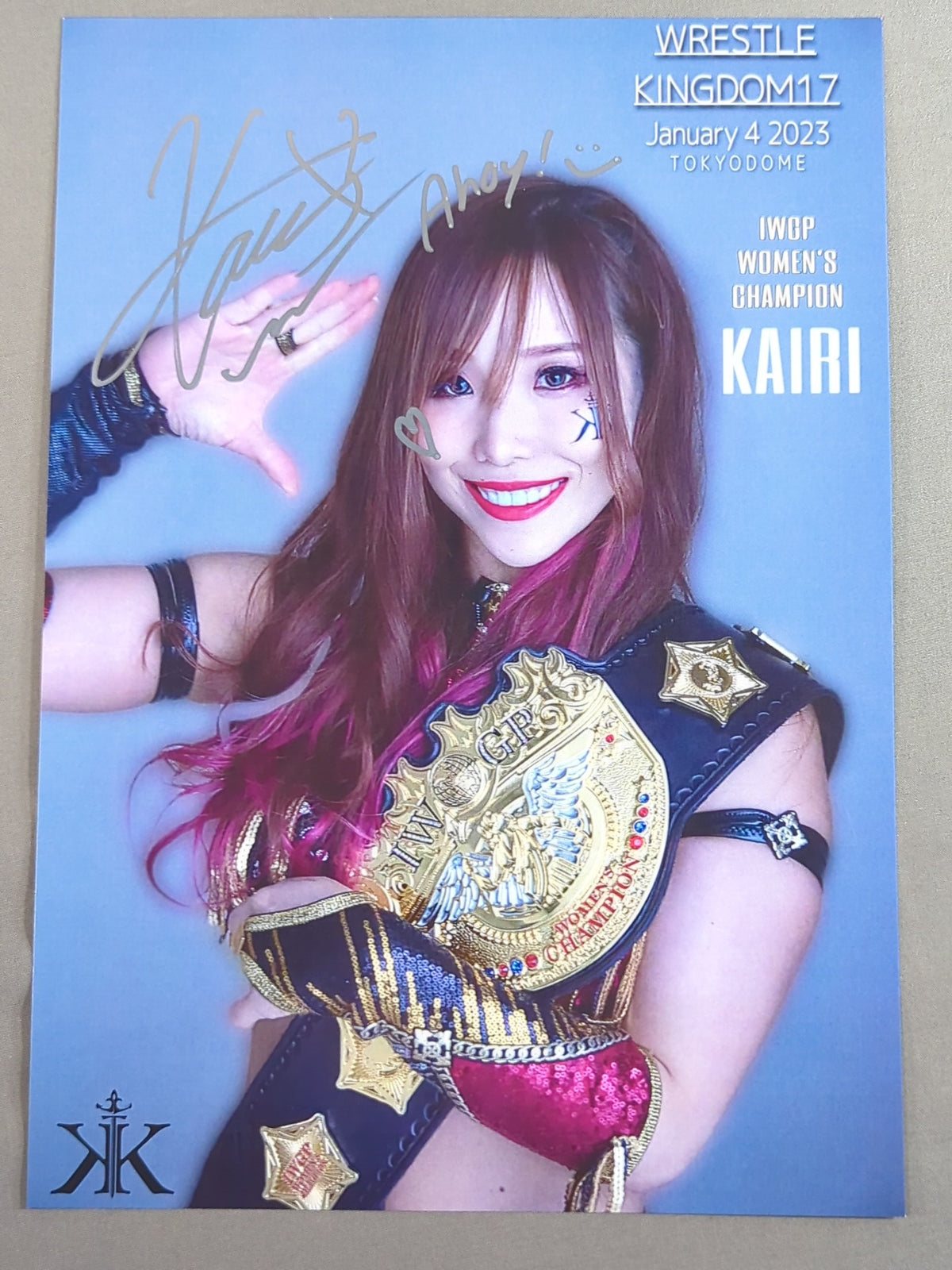 ★初代IWGP女子王座★ KAIRI 東京ドーム限定 直筆サイン入りポートレート