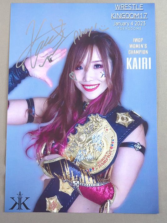 ★ The first IWGP Women's Championship ★ KAIRI Tokyo Dome Limited hand signed autograph Pro-Photo 