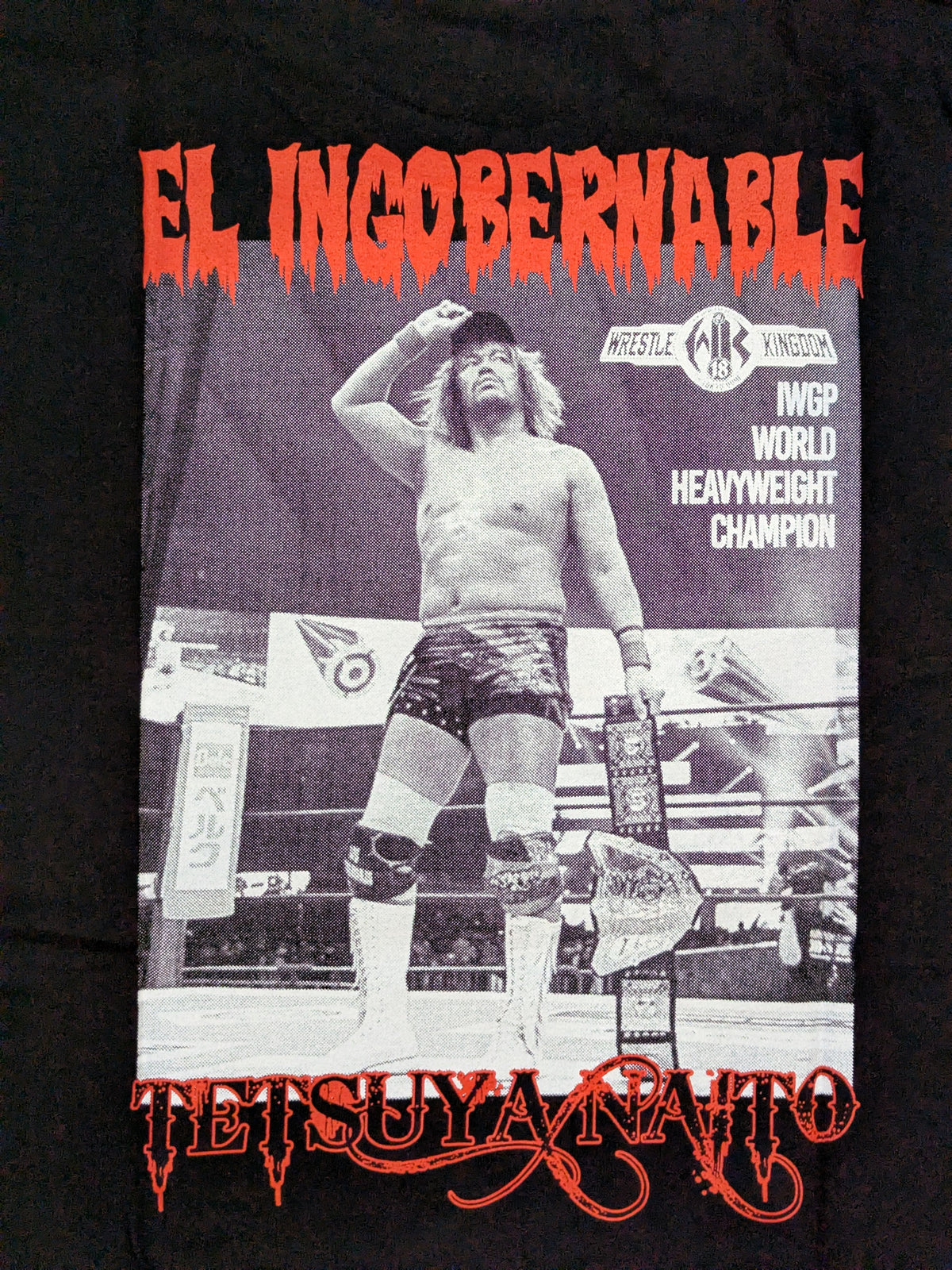 Tetsuya Naito '8th IWGP World Heavyweight Champion Commemoration' T-shirt (Black)