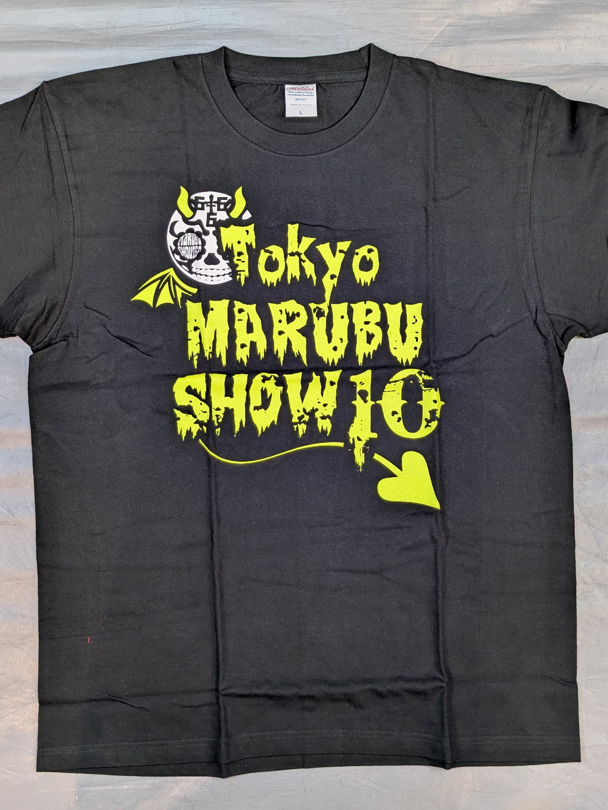 BUSHI × Marutake Shoten T-shirt (2) (Black× Light Yellow)