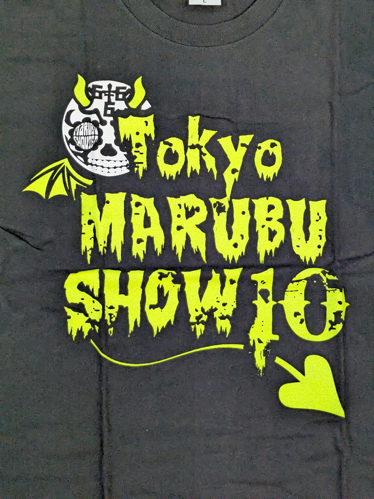 BUSHI × Marutake Shoten T-shirt (2) (Black× Light Yellow)