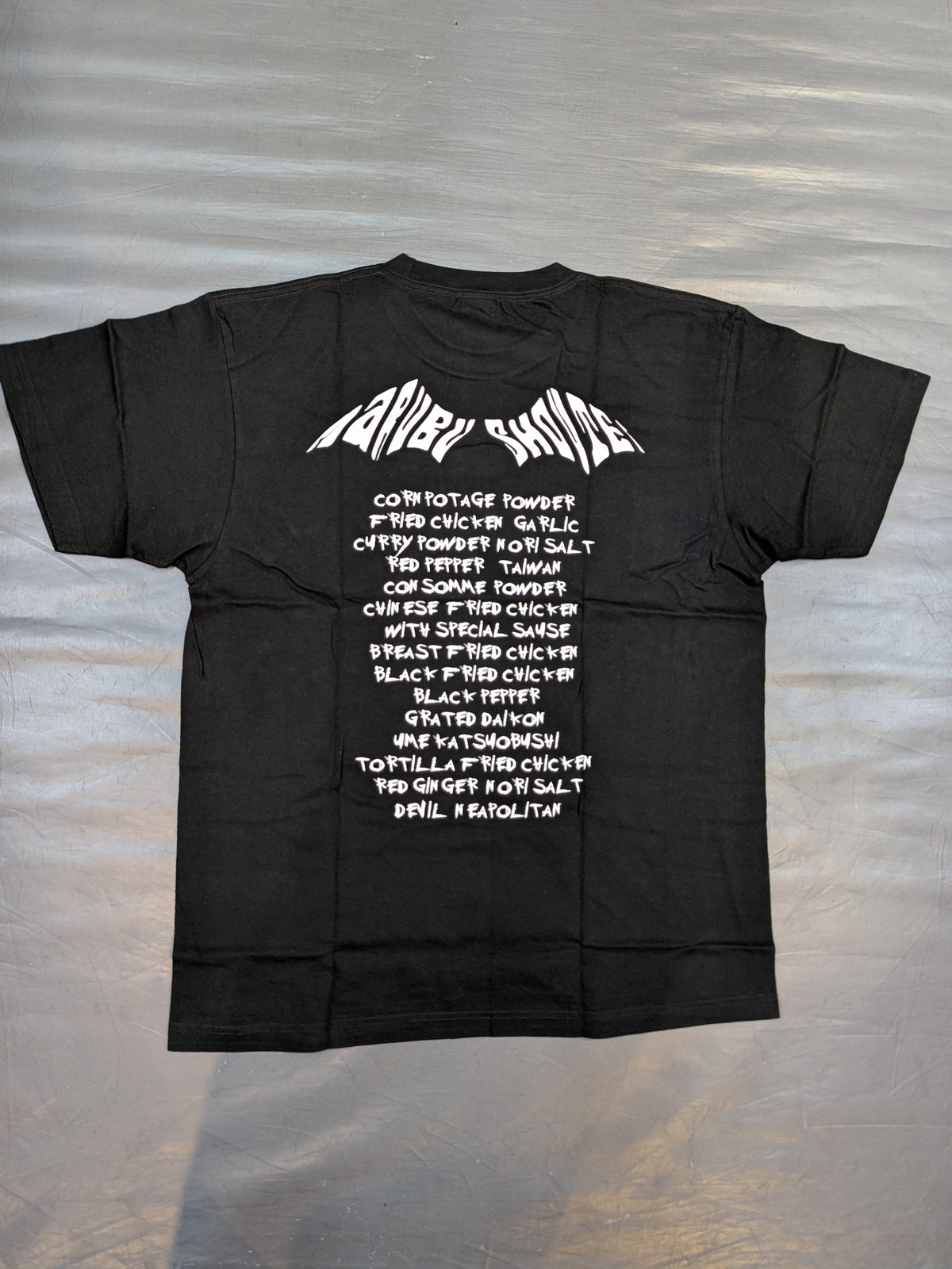 BUSHI × Marutake Shoten T-shirt (2) (Black× Light Yellow)