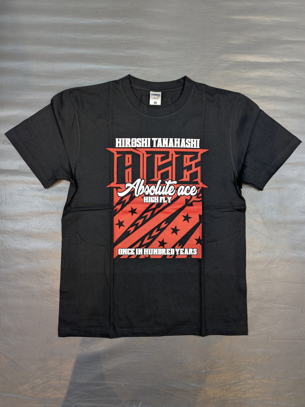 棚橋弘至×ガッツ・ダイナマイト・キャバレーズ コラボTシャツ⑧(ブラック)