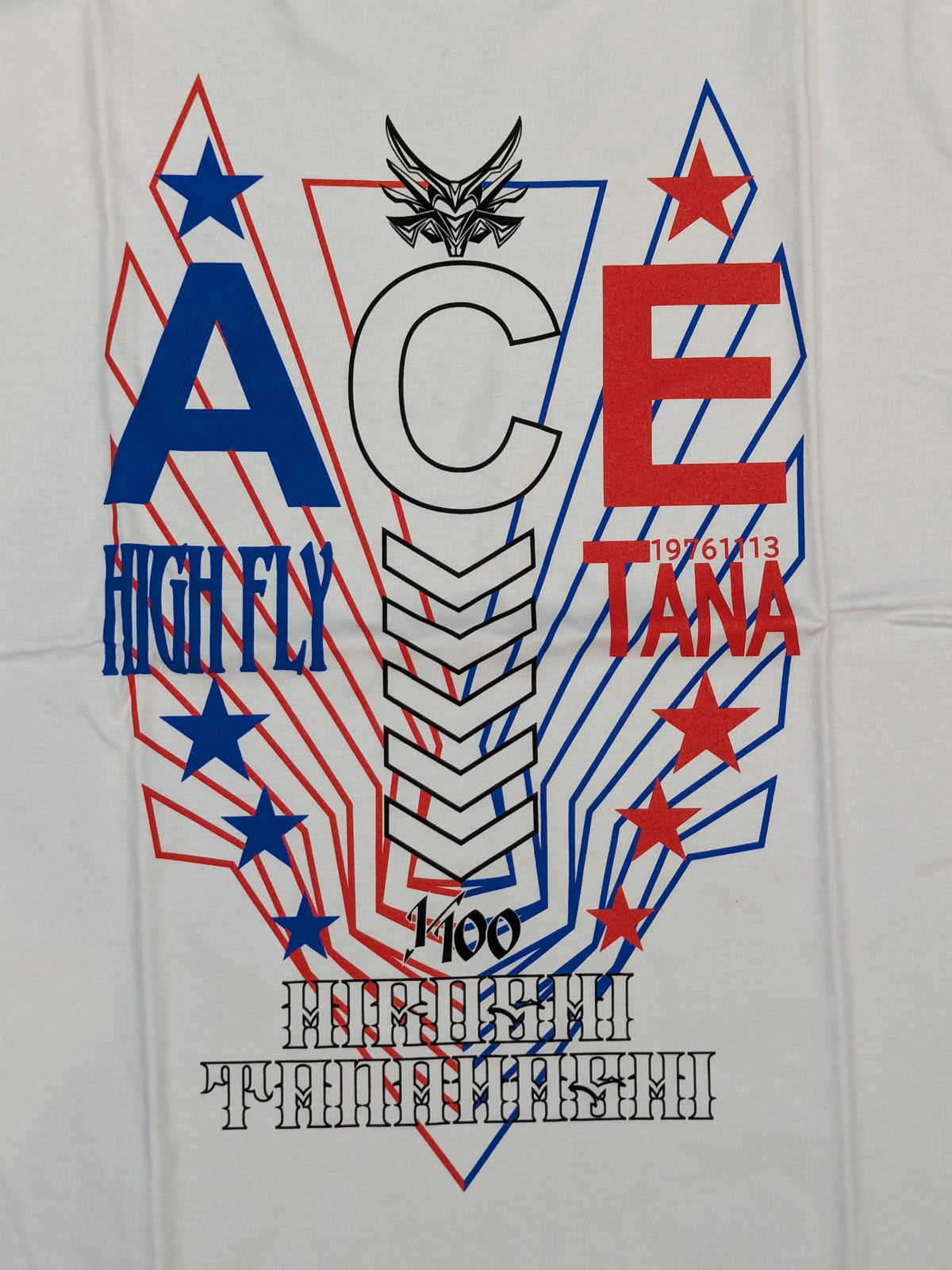 棚橋弘至×ガッツ・ダイナマイト・キャバレーズ コラボTシャツ⑨(ホワイト)