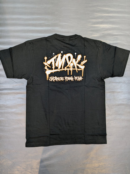 Kosei Fujita × Racquer "freaks/SHAKU" T-shirt (3) (Black)