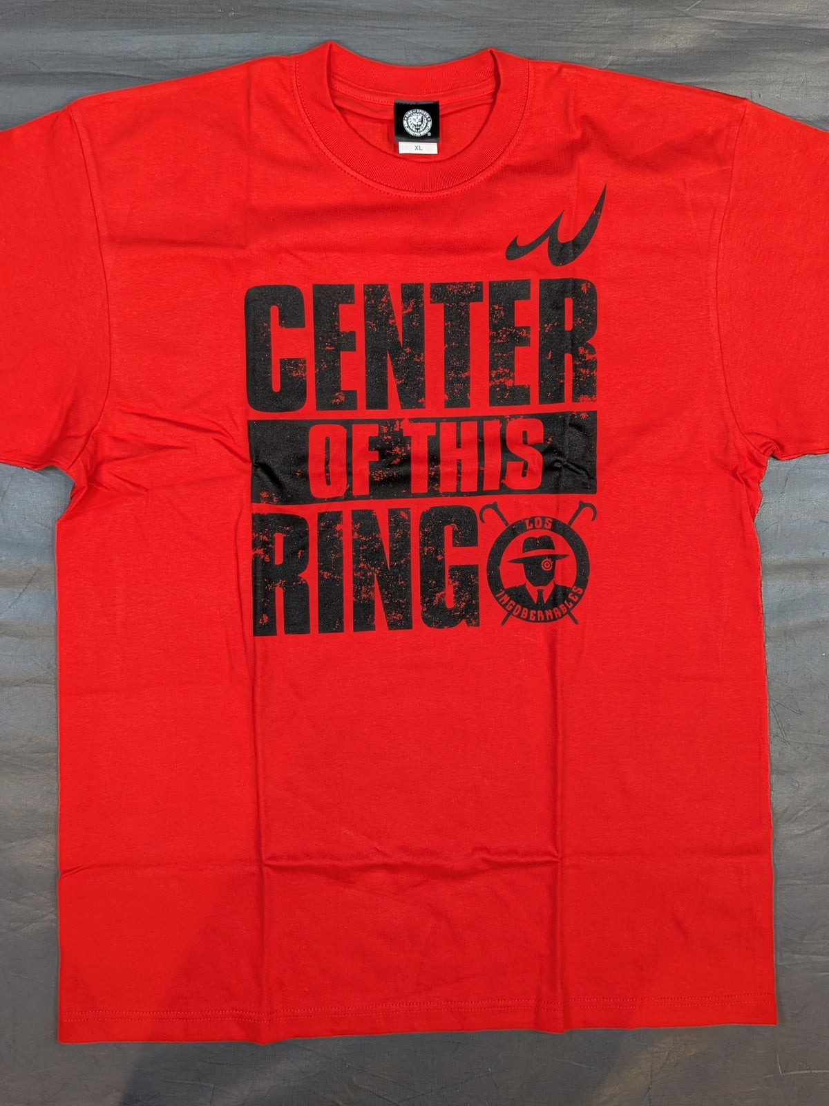 内藤哲也「CENTER OF THIS RING」Tシャツ②(レッド/2023)