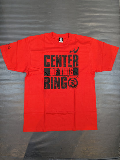 内藤哲也「CENTER OF THIS RING」Tシャツ②(レッド/2023)
