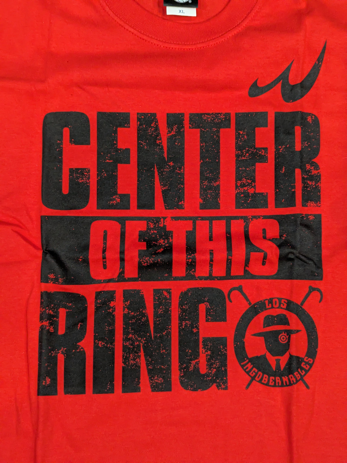 内藤哲也「CENTER OF THIS RING」Tシャツ②(レッド/2023)
