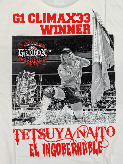 Tetsuya Naito "G1 CLIMAX 33 Victory Commemorative" T-shirt (white)