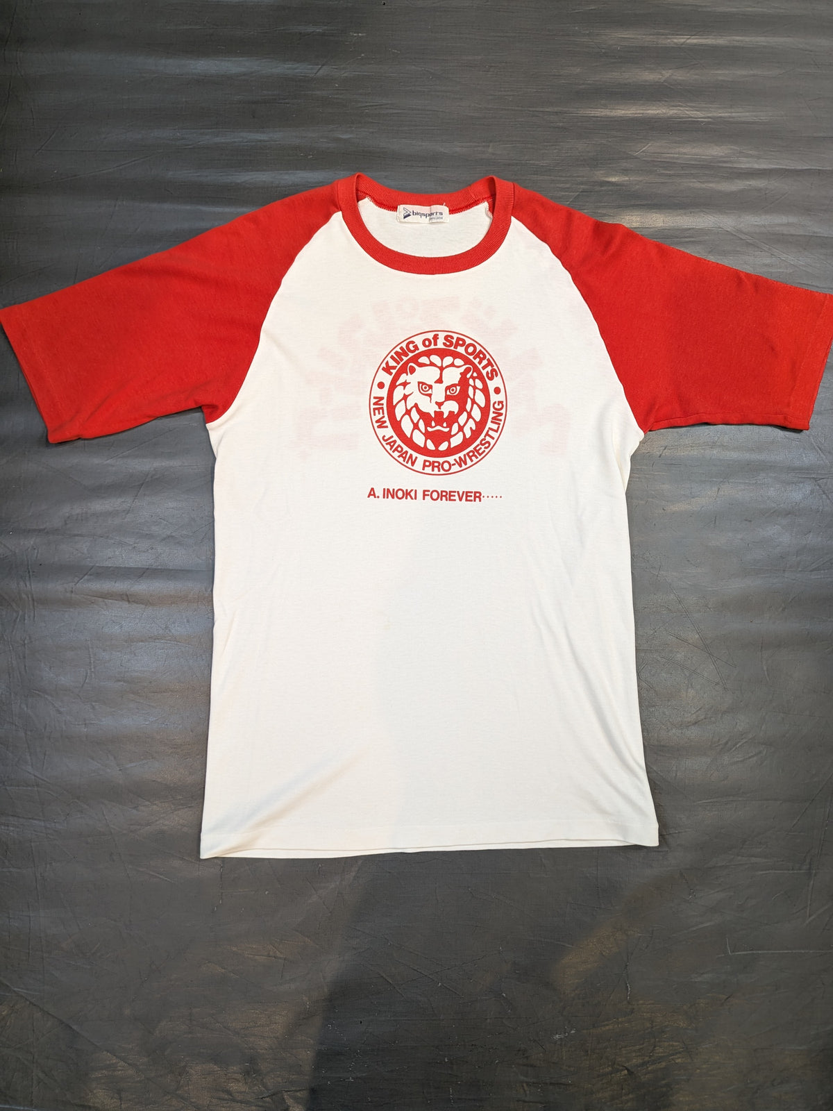 ★当時モノ★ ライオンマーク クラシックラグランTシャツ①(ホワイト×レッド)