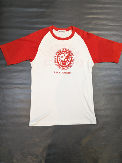 ★当時モノ★ ライオンマーク クラシックラグランTシャツ①(ホワイト×レッド)