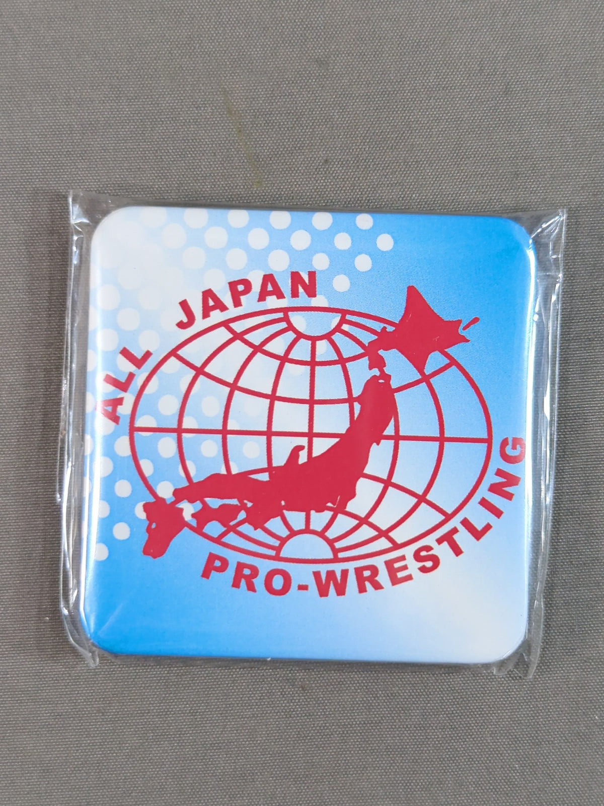 All Japan Pro Wrestling Logo Square PinBack button