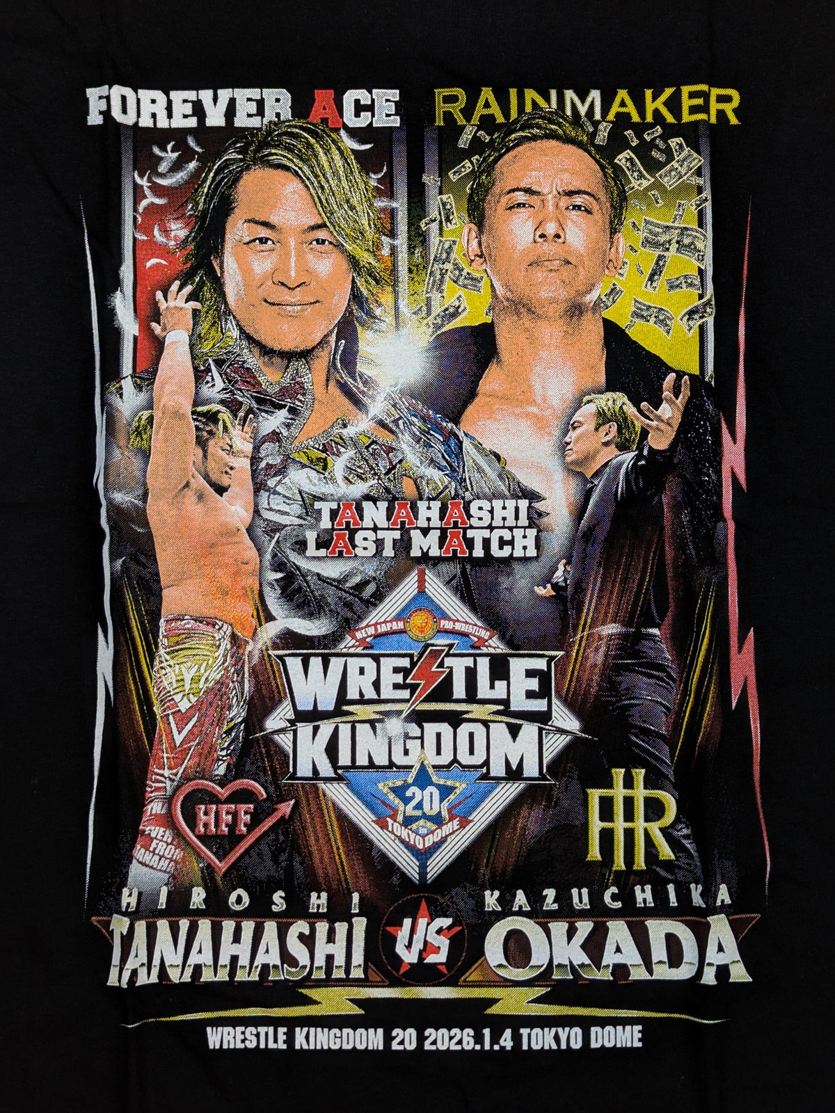 棚橋弘至vsオカダ・カズチカ「WK20」対戦記念Tシャツ②