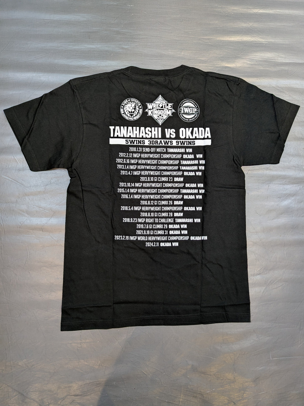 棚橋弘至vsオカダ・カズチカ「WK20」対戦記念Tシャツ②