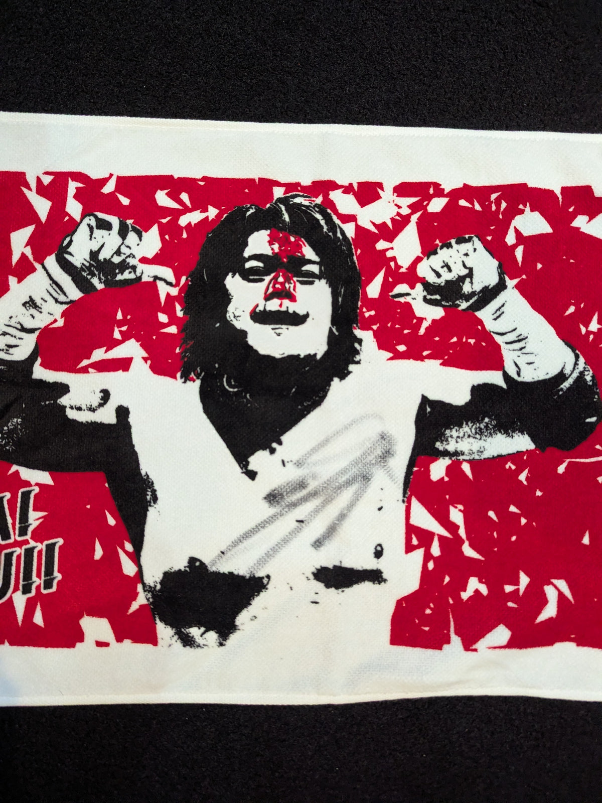 【hand signed autograph】 Toru Sugiura "Sugiura!" Toru! Face Towel (1)