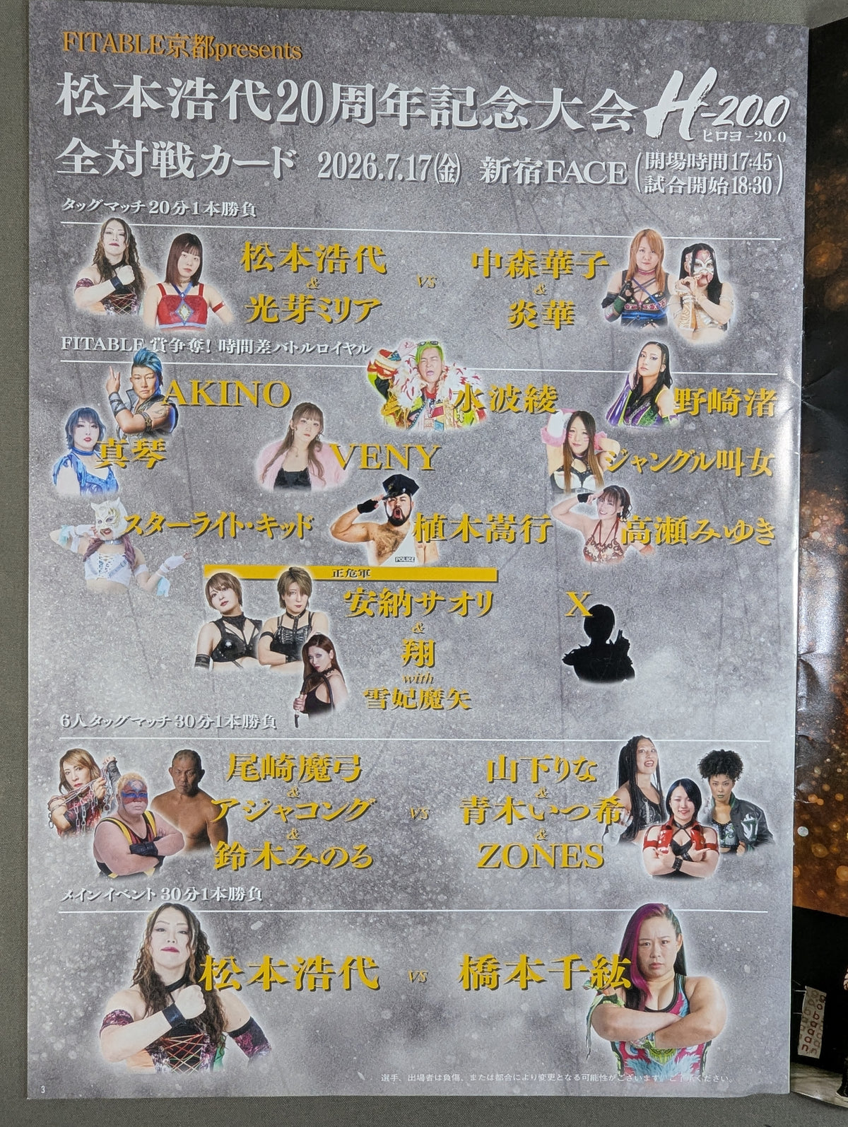 Hiroyo Matsumoto 20th Anniversary Event "H-20.0"