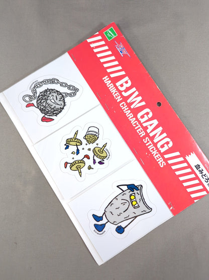HARIKEN × Big Japan Pro Wrestling  'BJW GANG' Sticker Set (Bloody)