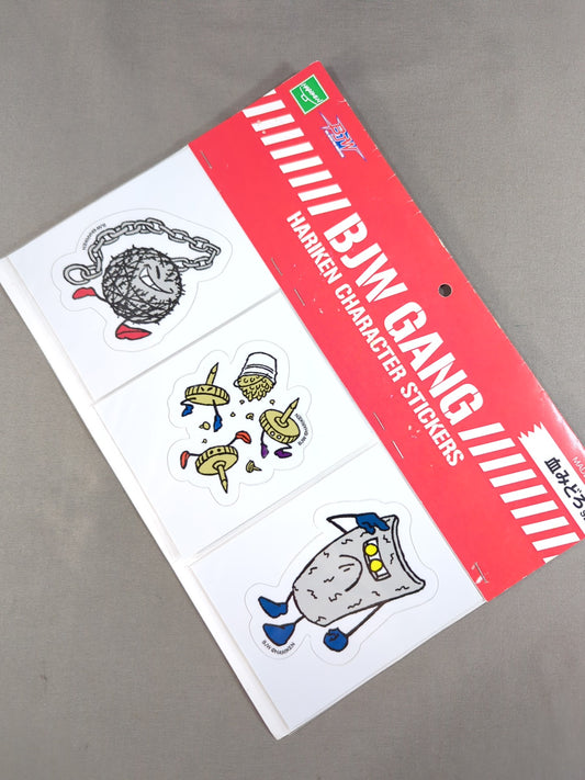 HARIKEN × Big Japan Pro Wrestling  'BJW GANG' Sticker Set (Bloody)