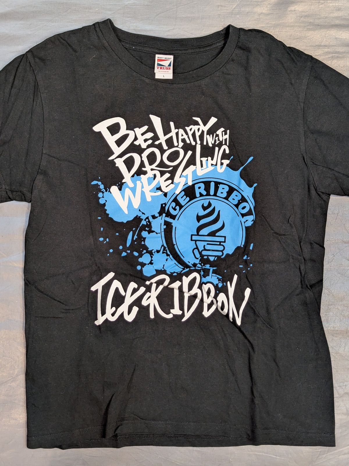 Ice Ribbon 'BE HAPPY WITH Wrestling' T-shirt