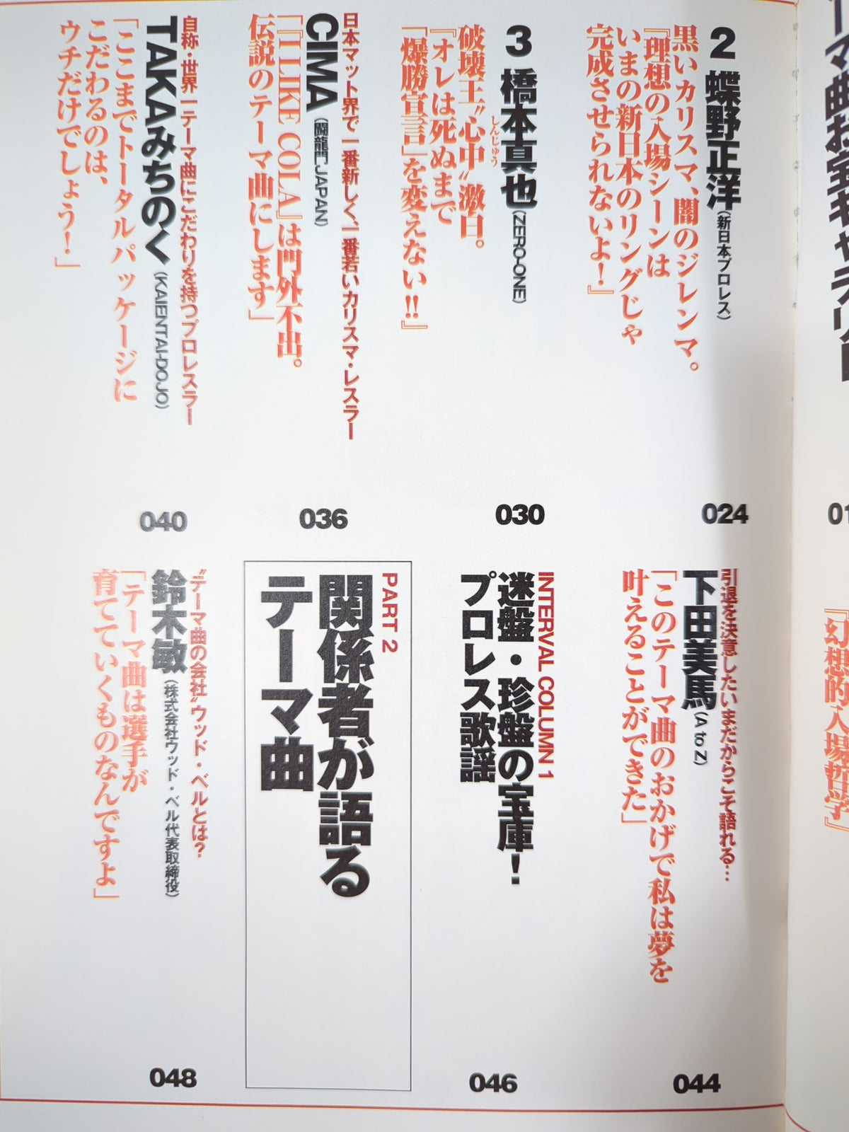Bessatsu Takarajima 849 Pro Wrestling  Theme Song Complete Collection