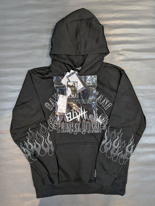 Stardom × Avail Saya Kamitani  Pullover hoodie  (Black)