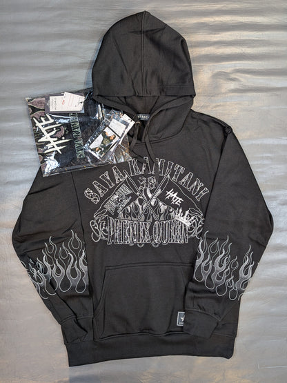 Stardom × Avail Saya Kamitani  Pullover hoodie  (Black)